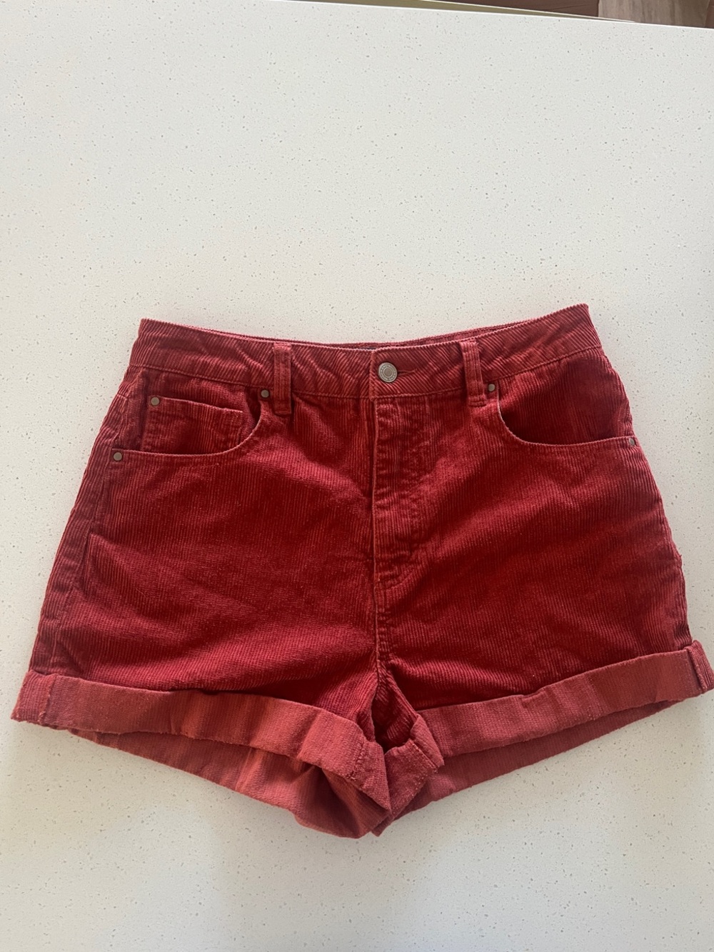 Indigo Rising Rust Orange Corduroy Shorts - Size 3/26
